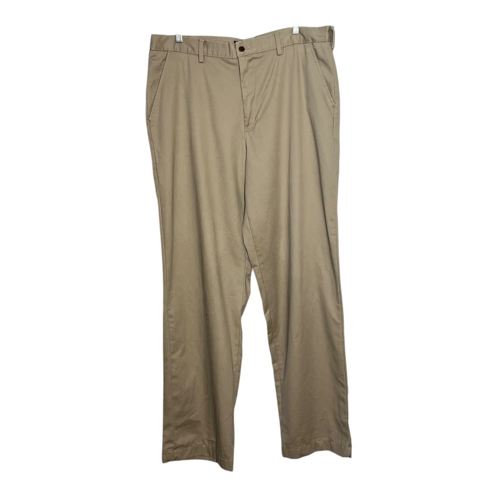 Chaps Mens Tan‎ Khaki Chino Pants Straight Leg 100% Cotton W38 L34 Solid Casual